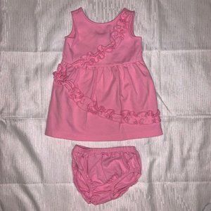 Janie and Jack dress and bloomer set 6-12m